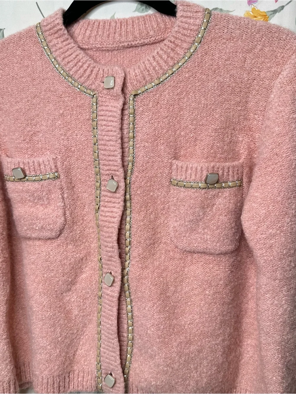 BEAUTIFUL Elegant Pink Cardigan Sweater | Women’s Size M